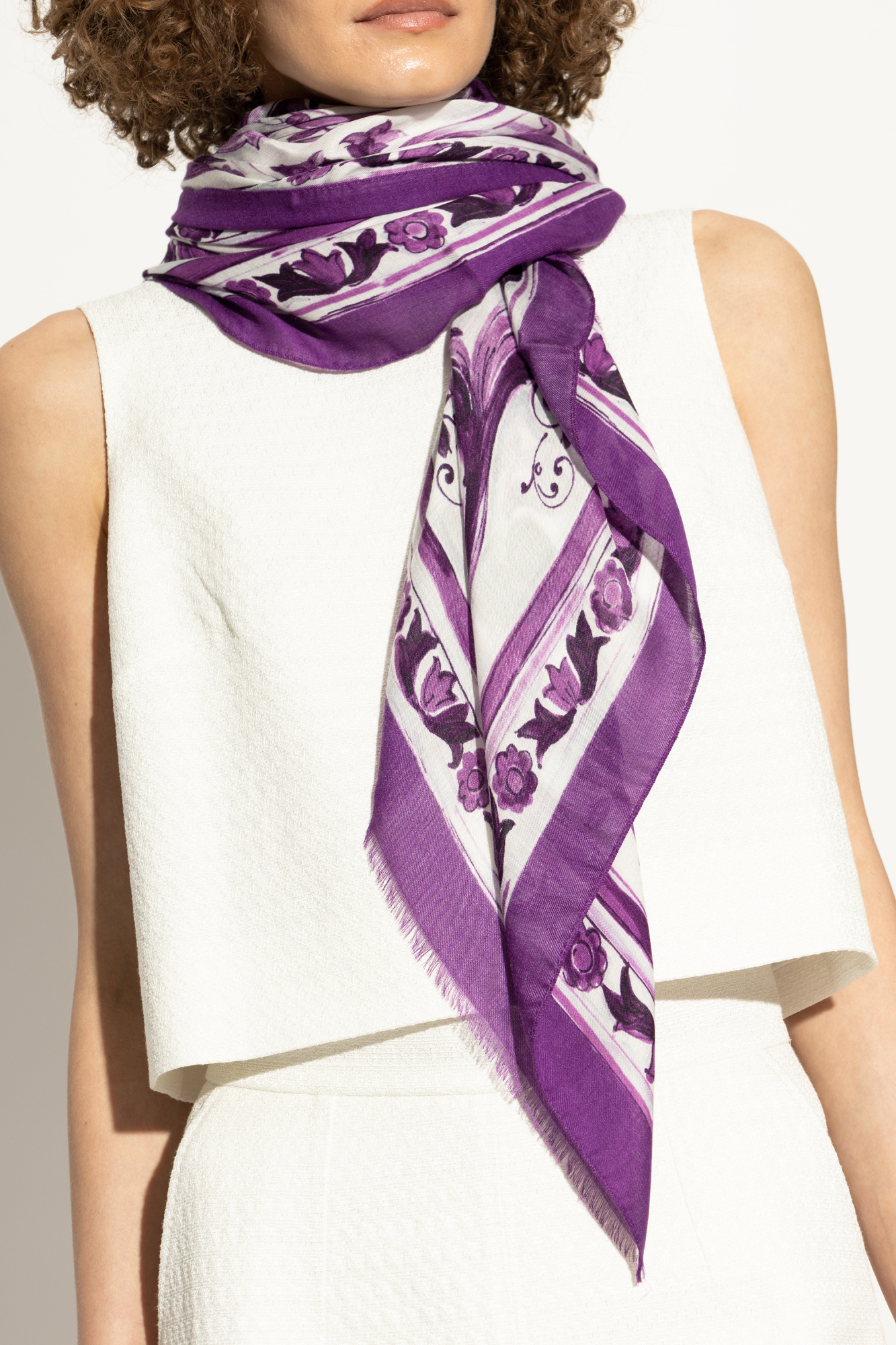 Purple Scarf with 